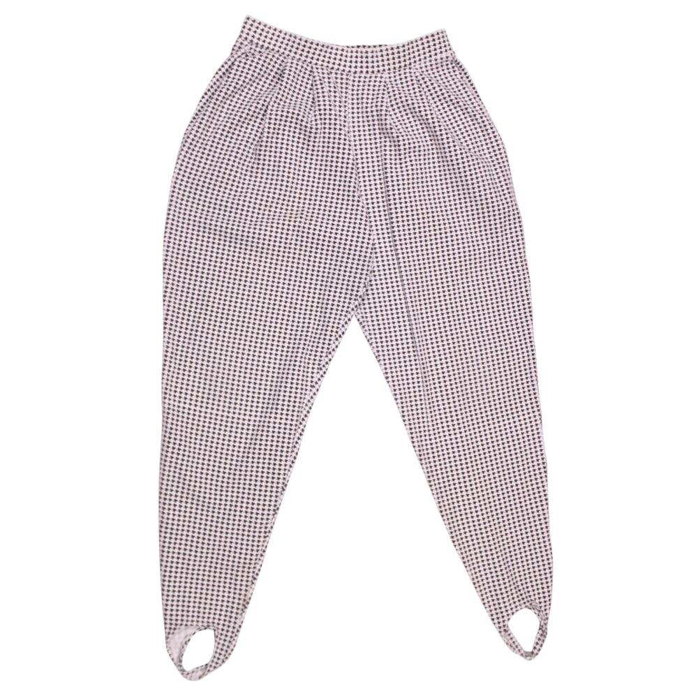Vintage houndstooth 80s 90s stirrup pants leggings dance stretch sz M